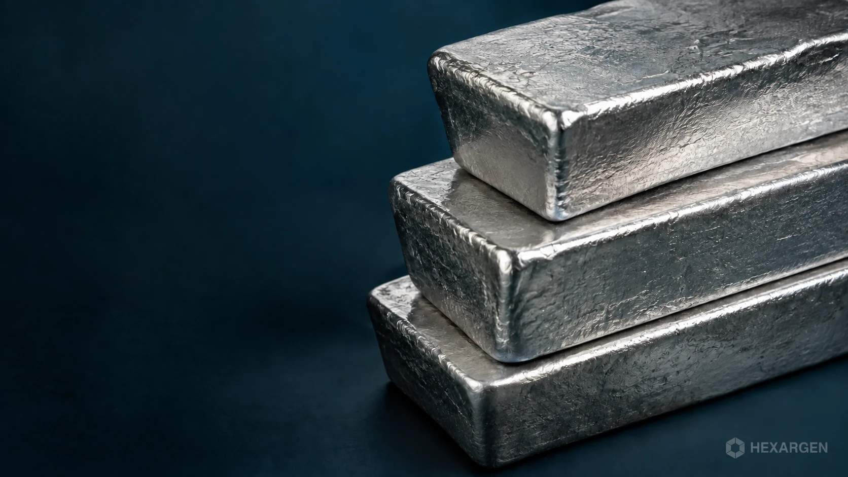 Illustrative cast metal bars with a small HEXARGEN watermark